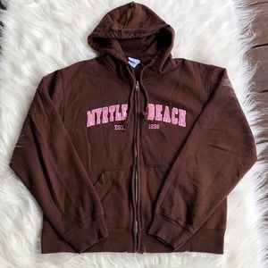 Brown Myrtle Beach SC Jacket Small